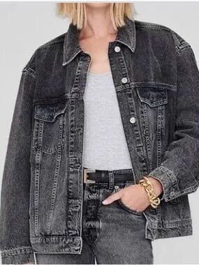 ANINE BING RORY JACKET BLACK GREY